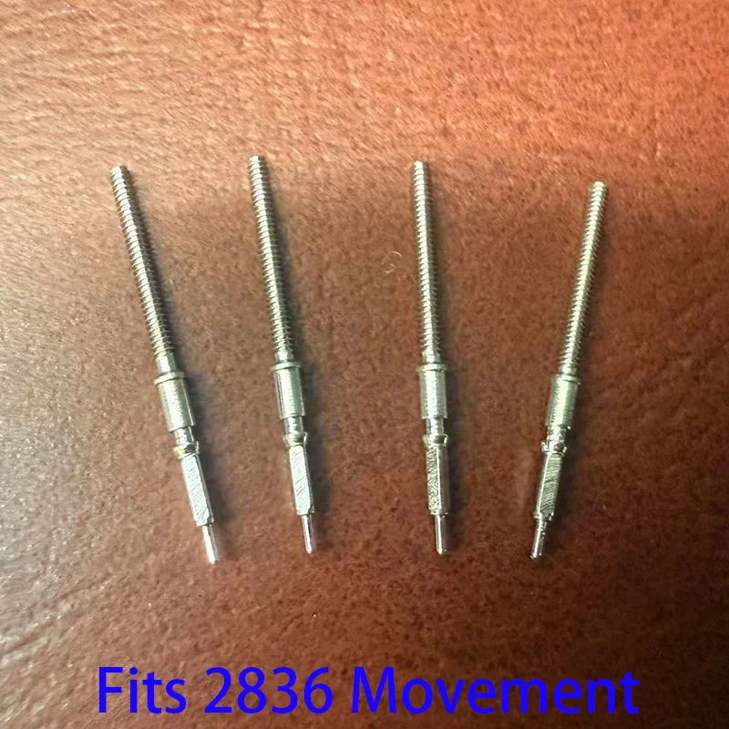 ساعة يد تعمل بالحركة طقم تاج جذعي فولاذي أجزاء ساعة لساعات حركة 2836 قطع غيار جذعية #1