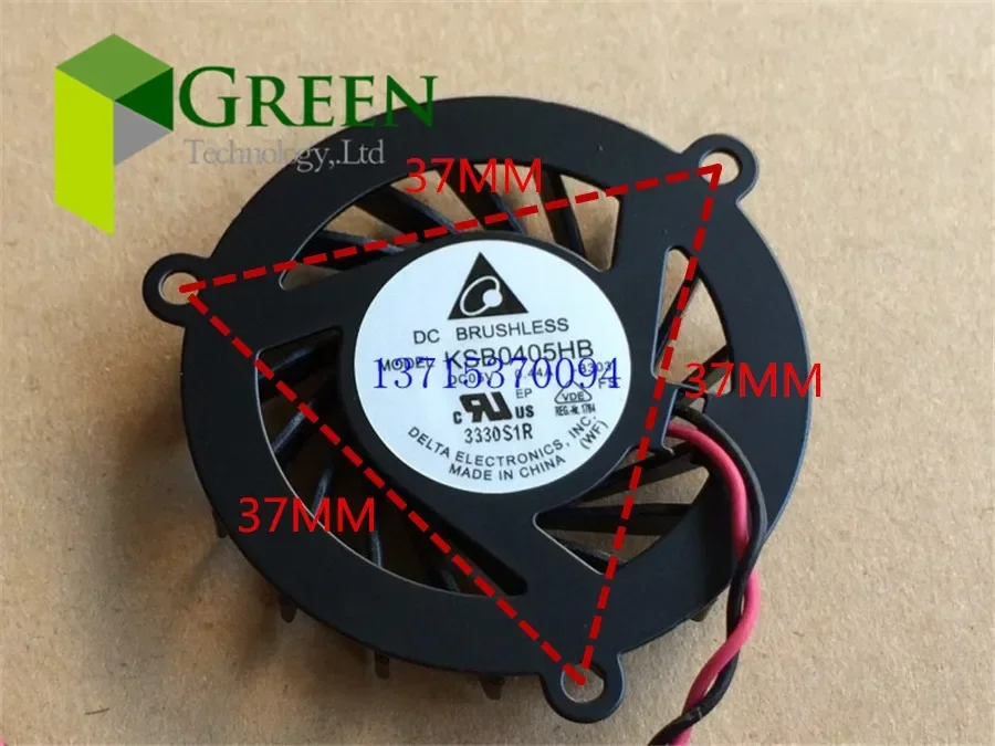 New Delta  KSB0405HB DC5V 0.44A VGA Fan 40mm Diameter 37mm Pitch Graphics Radiator Fan