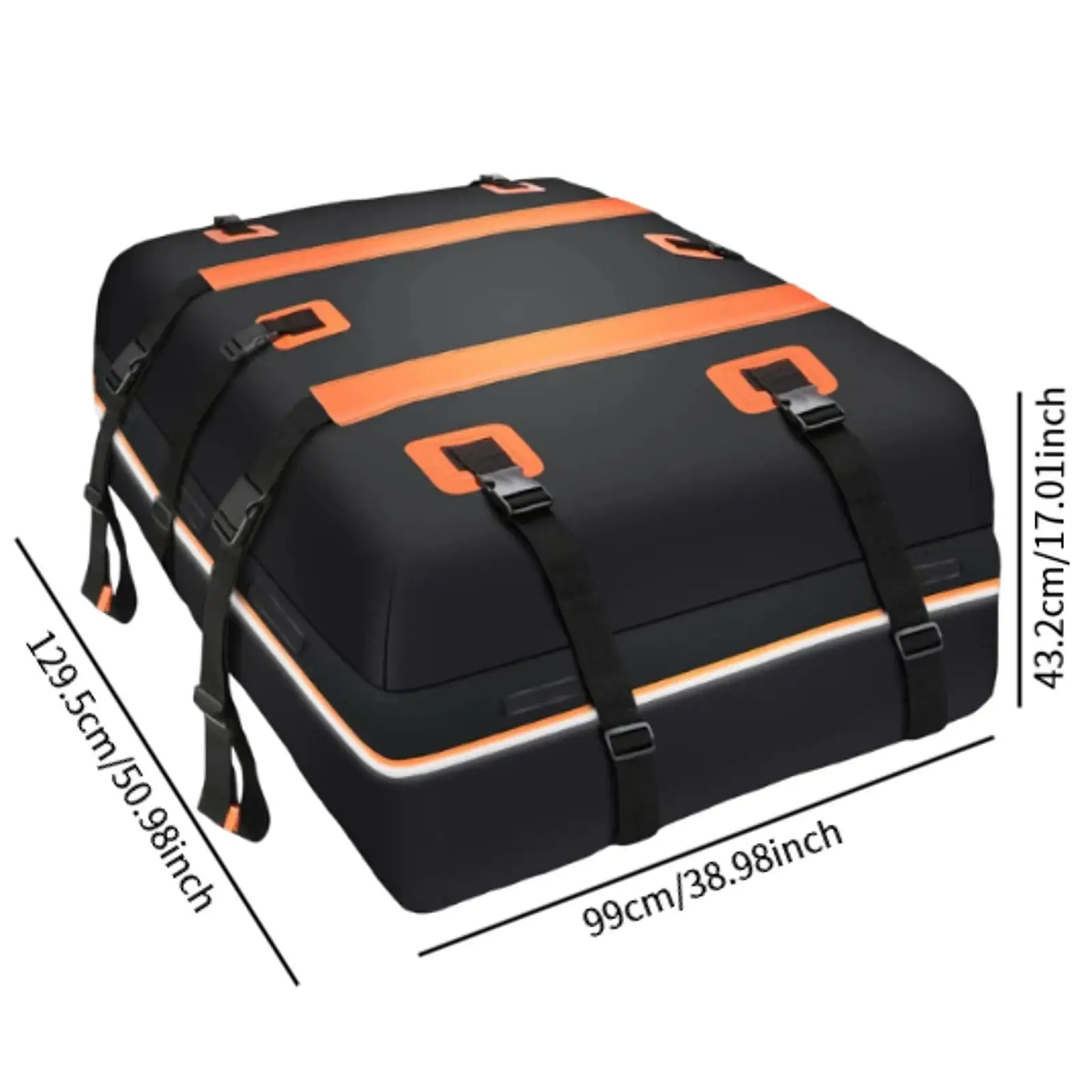 Car Roof Bag Rooftop Cargo Carrier Practical Travel Accessories Heavy Duty for All Cars with and without Rack 20 Cubic Feet - Image 6