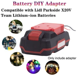 Adaptateur de batterie bricolage pour Lidl Parkside, X20V, Team Lithium-ion, 14AWG Wires