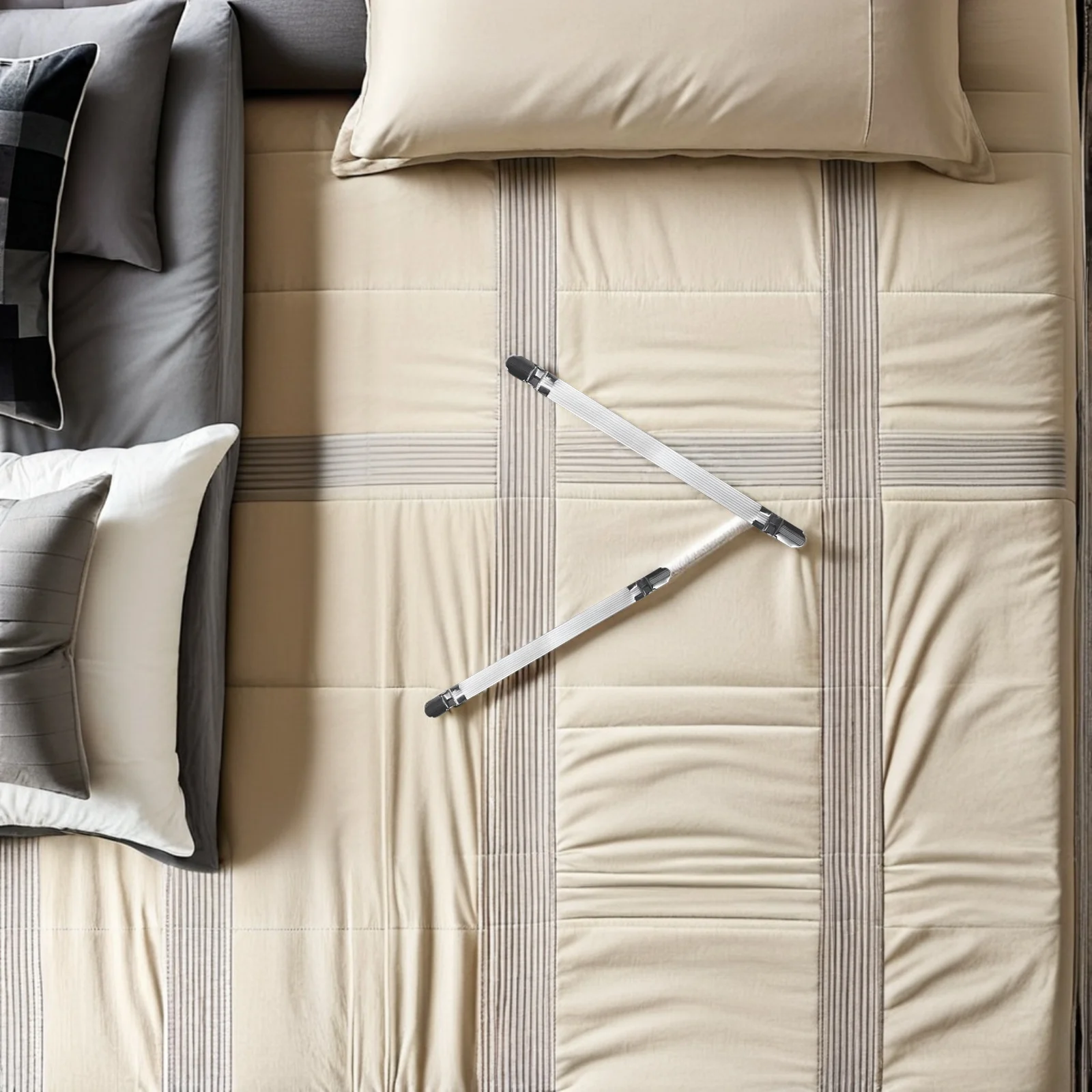 

4Pcs Ironing Board Cover Clips Elastic Adjustable Fasteners Bed Sheet Holder Straps Reusable Clamps for Ironing Board Cover