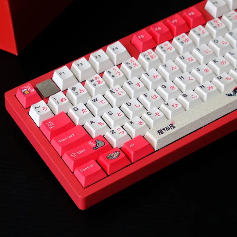 Materiale PBT 129 chiave Izakaya PBT materiale sublimazione colore Cherry Profile Keycap Set per MX Switch Gaming tastiera meccanica