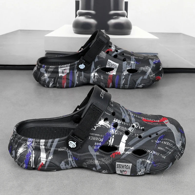 

Мужская летняя верхняя одежда, нескользящие пляжные спортивные сандалии двойного назначения, дрейфующие тапочки Baotou