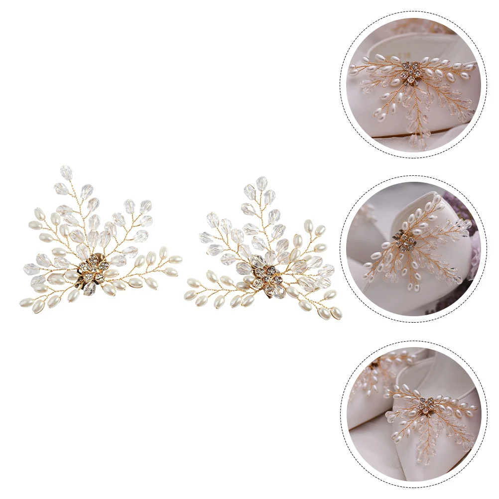 

Ornament Shoe Flower Fashion Accessories Bridal Buckles Elegant Bride Heel Clips