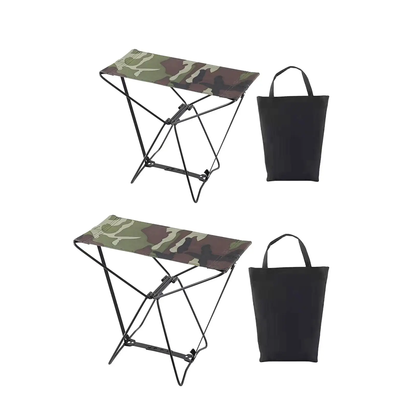 Folding Camping Stool Furniture Portable Compact Folding Camp Stool Outdoor Foldable Stool for BBQ Beach Hiking Travel Backyard