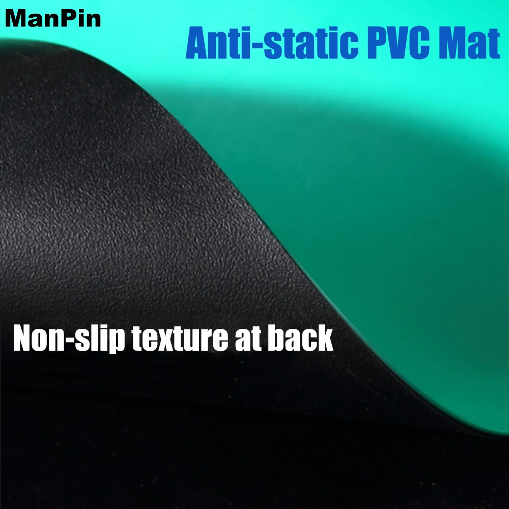 แผ่นรองงานโต๊ะ 3 มม. ป้องกันไฟฟ้าสถิตย์ ESD แผ่นยาง PVC สำหรับซ่อมโทรศัพท์มือถือ จอภาพ เมนบอร์ด ใช้ในร้านซ่อม โรงงาน อุปกรณ์คุณภาพสูง