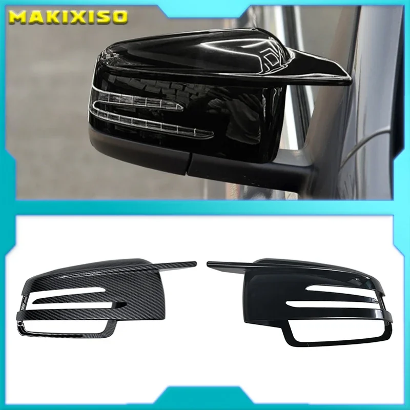 

Side Mirror Cap Covers For Mercedes Benz W176 W246 W212 W204 C117 X156 X204 W221 C218 A B C E S CLA GLA GLK Class Black Replace