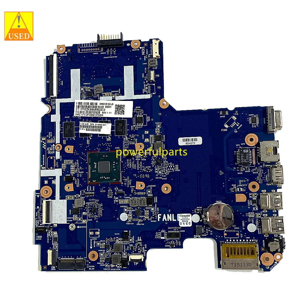 

For Hp 14-AC Motherboard n3050 Cpu+2GB Ram On-Board 814050-001 6050A2730201-MB-A01 Mainboard Working Good