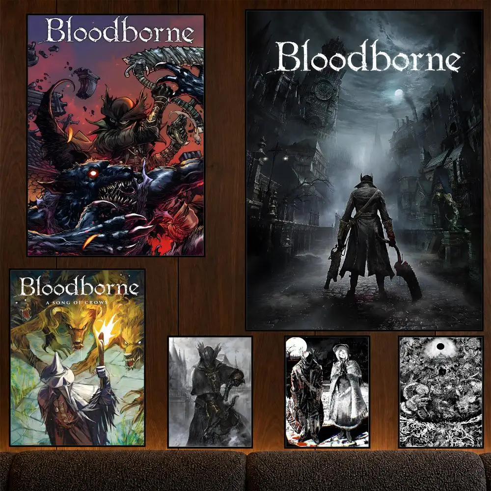 Game Bloodborne Yharnam Lady Maria Poster Wall Art Print HD Aesthetic Artwork Waterproof Printing For Fans Home Decor Gift