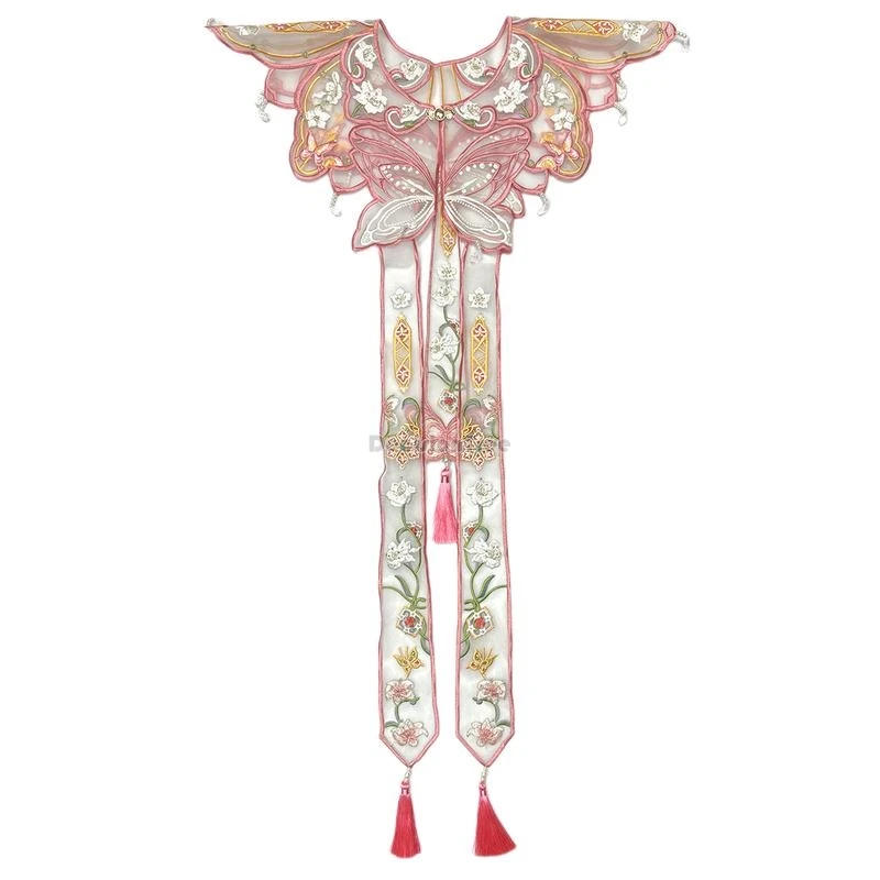 2025 جديد سلالة مينغ الصينية نمط موضة hanfu ملحق شال ثوب أكاديمي ملحق سحابة الكتف التطريز hanfu مجموعة