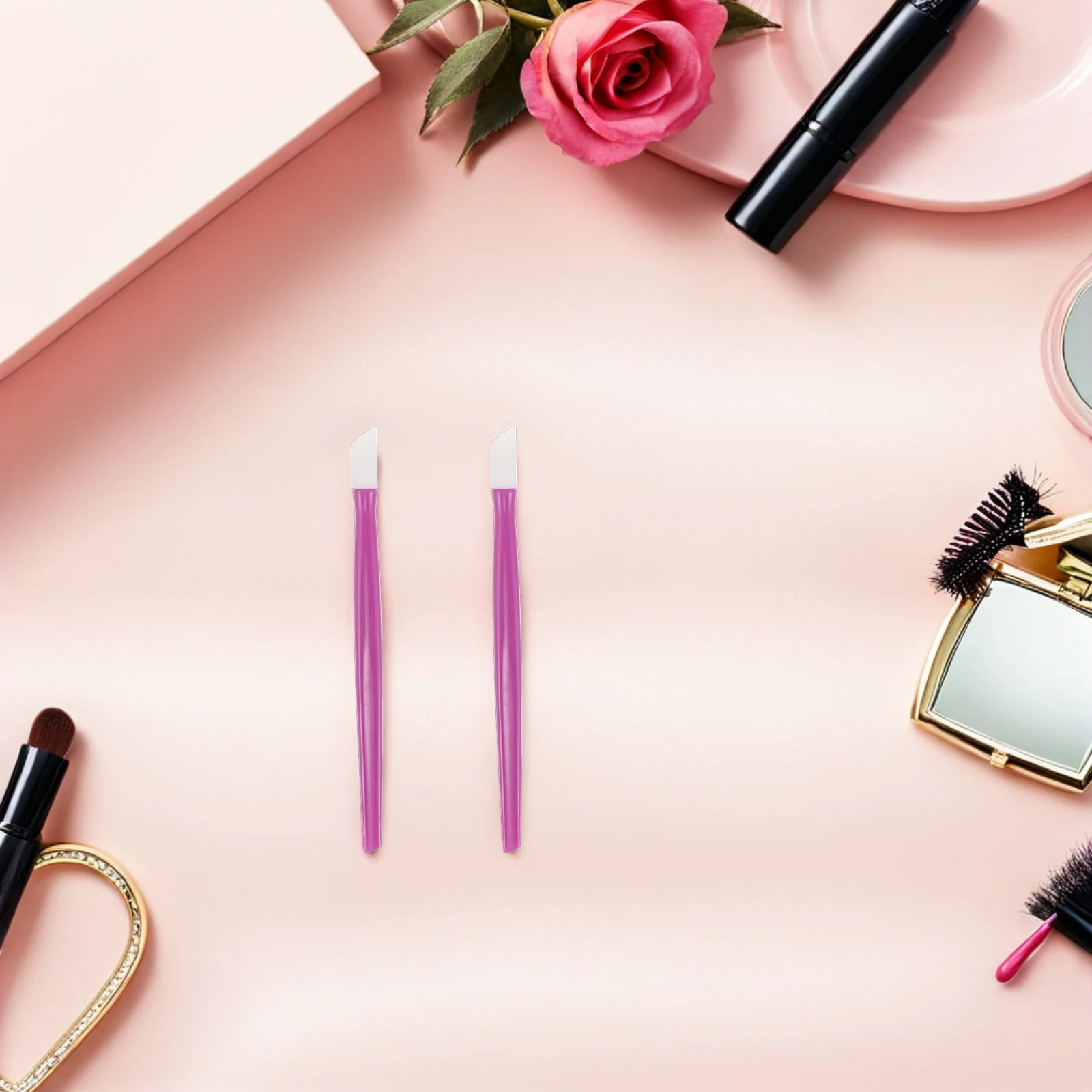 100 stks Art Pusher Professionele Manicure Stylus Pen Voor Nagelriemverwijdering Strass Plaatsing Nagelversiering Tool Rubberen Tip