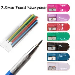 10pcs/set Portable 2.0mm Mechanical Pencil Sharpener Mini Multicolour Standard Pencil Cutting Machine School Stationery Supplies