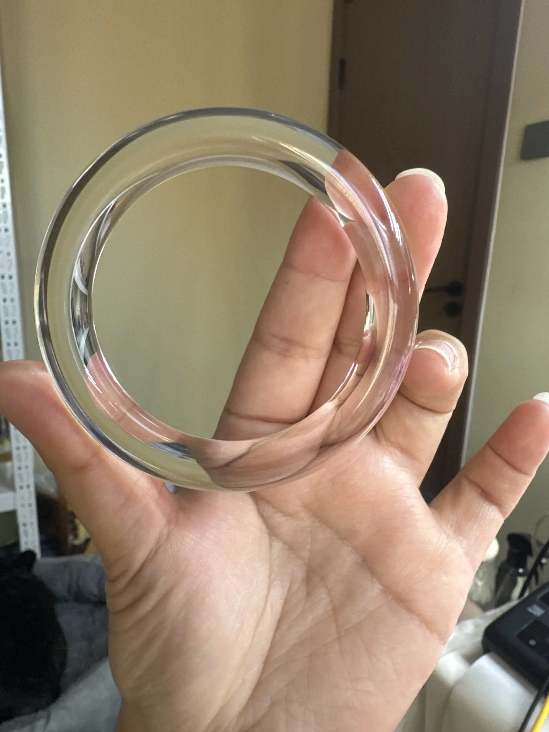 

Natural All Purified White Crystal Bracelet Ice Transparent White Crystal