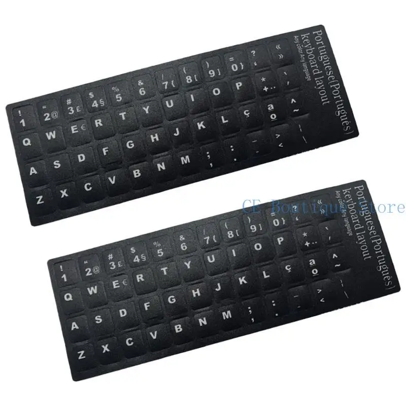652f 2pcs Portugis Stiker Keyboard Set Keyboard Kulit Penggantian Latar Belakang Matte