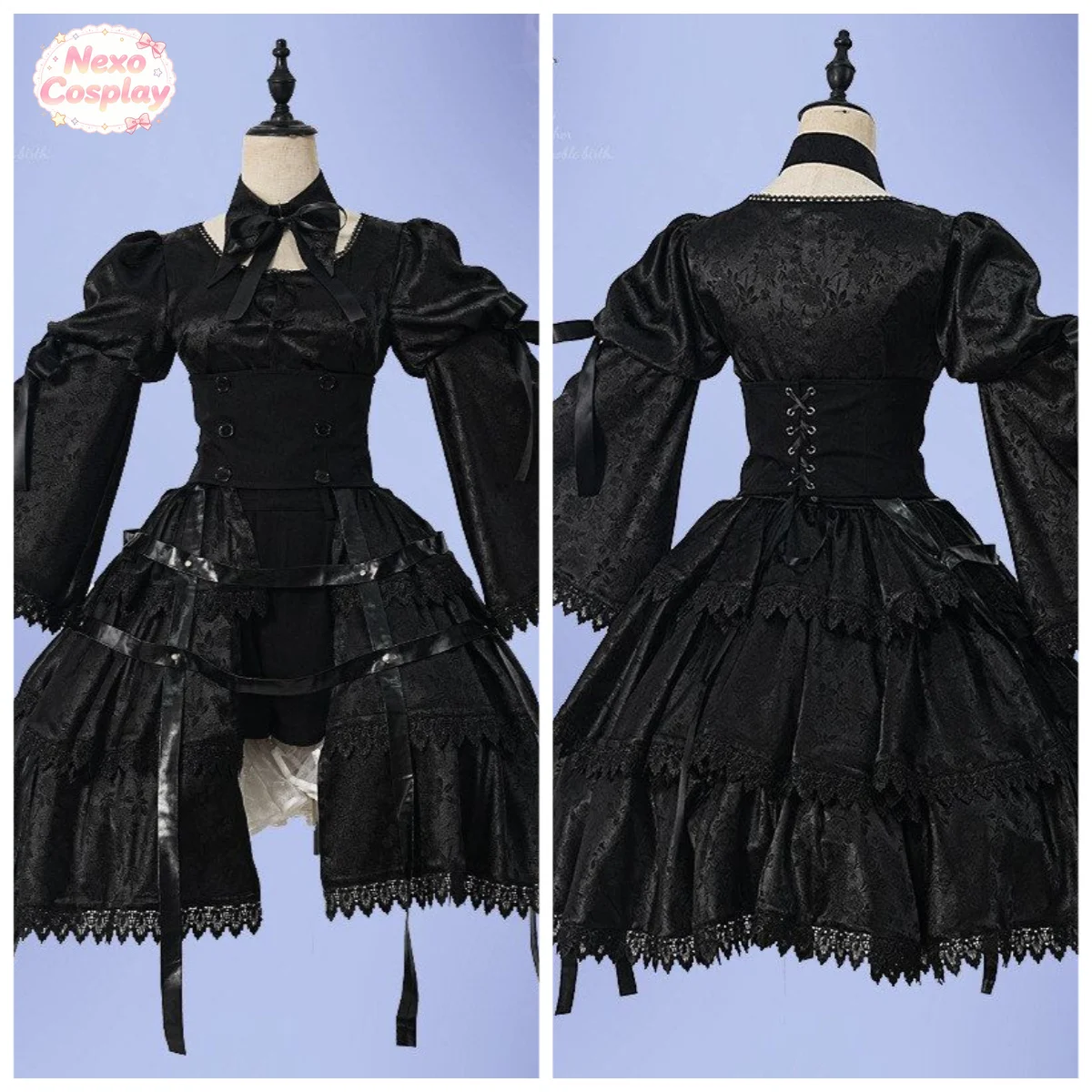 Disfraz de Cosplay de Black Butler Ciel Phantomhive, Traje Gótico para Niño, Estilo Banda de Rock