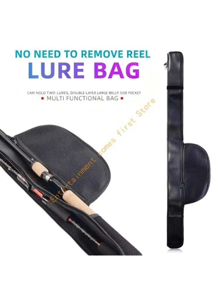 Travel Fishing Rod Carry Bag with Tackle Pocket and Zippers Closures 55KD