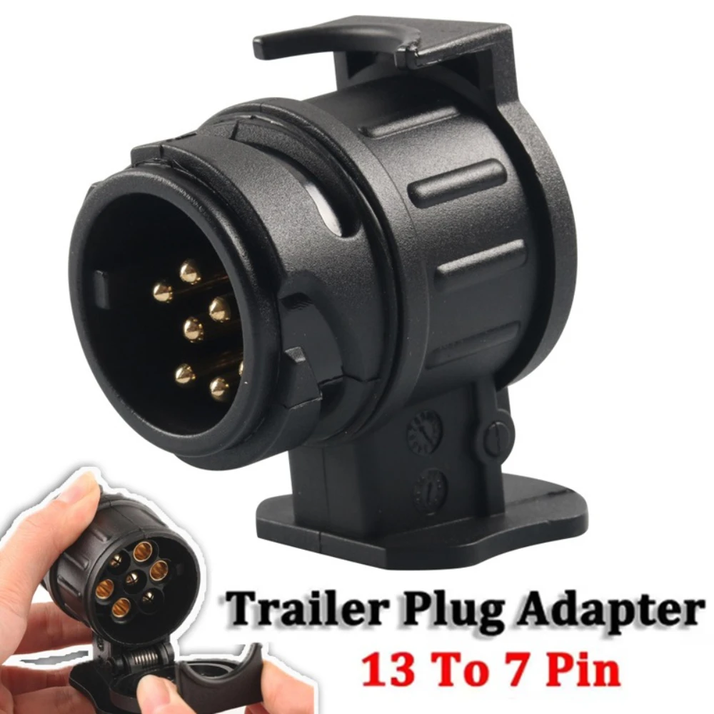 

13 To7 Pin Plug Adapter 12V Trailer Connector Waterproof Tow Plug Socket Adapter Motorhome Power Cord Socket Car Accessories