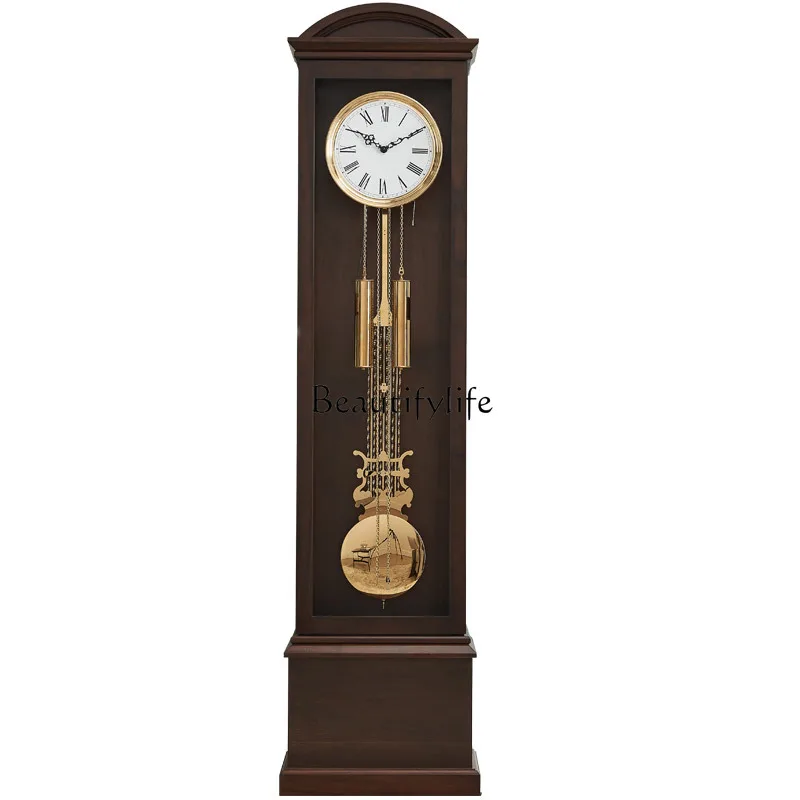 

Simple double style floor clock Hemler Chinese retro pendulum clock