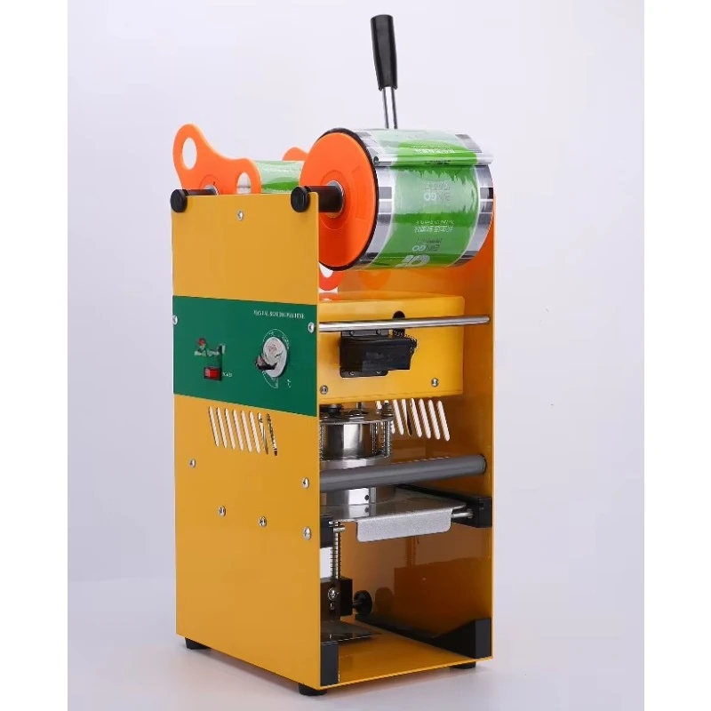 Handmatige bekersluitmachine 95/90/85/75MM continue plastic bekersluitmachine