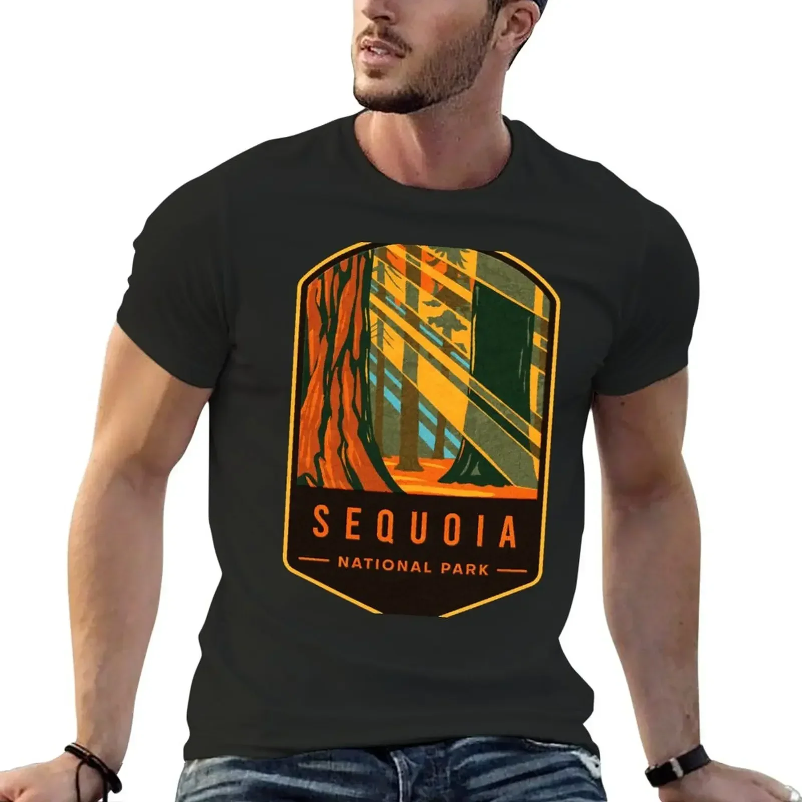 Sequoia National Park T-Shirt new edition oversized hippie clothes men t shirts Short Sleeve Round Collar harajuku manga 2024