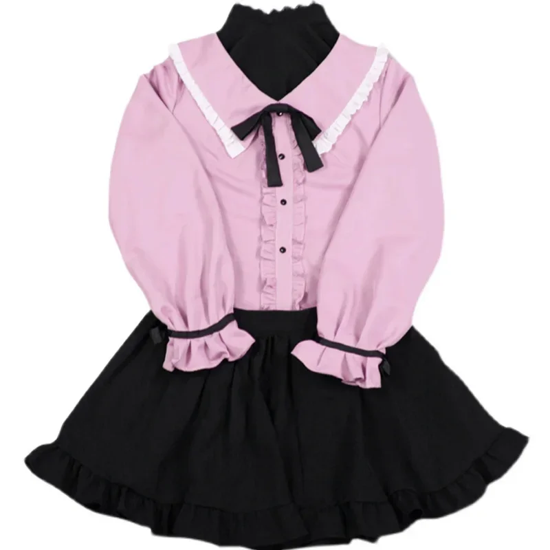 Vampire Miku Cosplay Costume Wig Cosplay Anime Suit Pink Kawaii Dress Shirt Uniform Girl Women Halloween Costume Accessories D