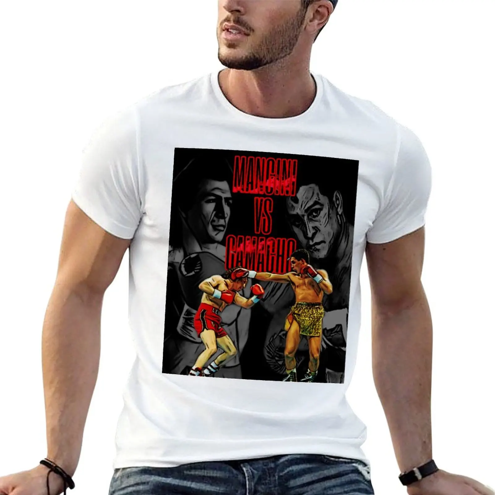 Camiseta Mancini Vs Camacho, camisetas para hombre, camisetas gráficas, camisetas para hombre, camiseta de algodón para hombre, camiseta de verano