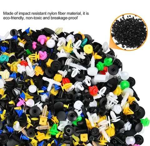 500Pcs 1000Pcs Mixed Car Buckle, Car Bumper Door Panel Fixed Clip, Universal Car Clip, Mixed Car Bumper Fender, Decorative Door Panel Protective Cover, Engine Cover Holder, Rivet Push Clip with Fastener Remover 8 best sales bumper twingo - №1