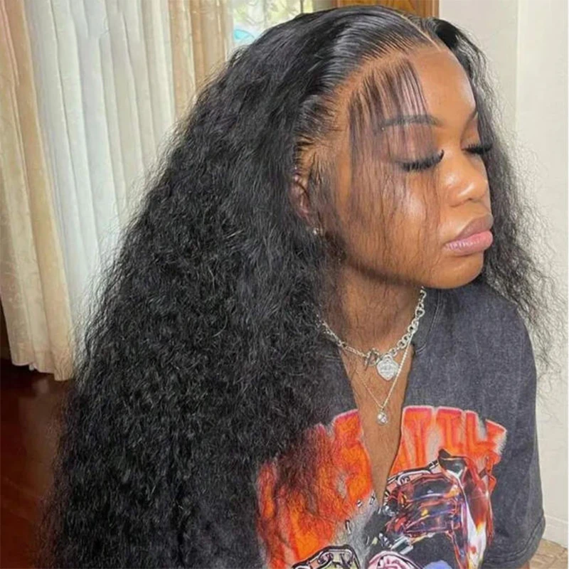 

Накладные парики из натуральных волос с волнистым эффектом, 38-42 дюйма, плотность 250%, с HD-кружевом 13x4, без клея, предварительно настроенные, кудрявые