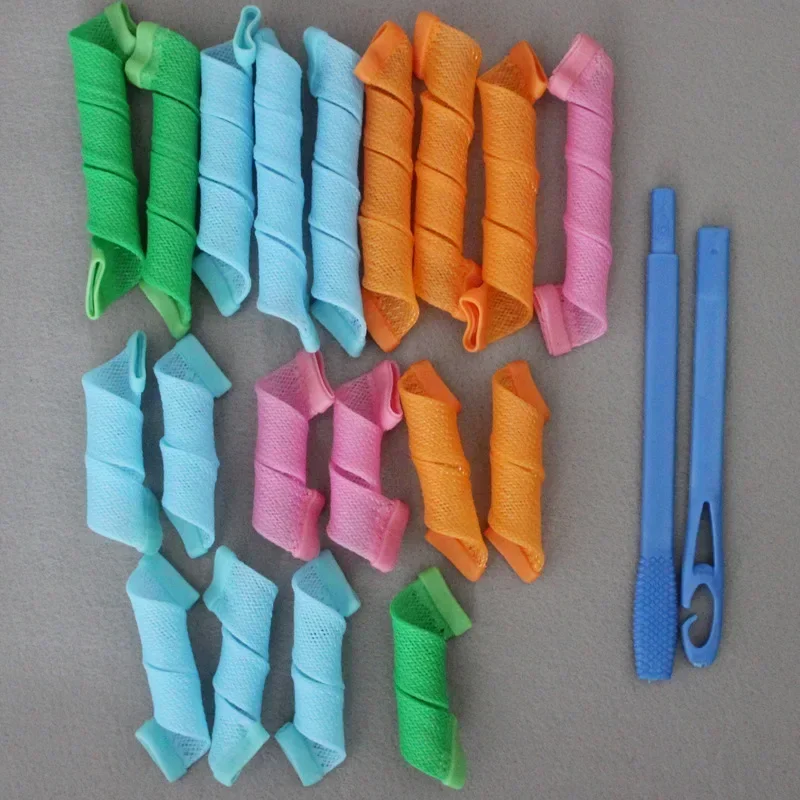 Spiral Hair Curlers Heatless Non-Damaging Wave Formers DIY Hair Rollers Hairs Curler Styling Tool Set Hair Accessories 18pcs/set
