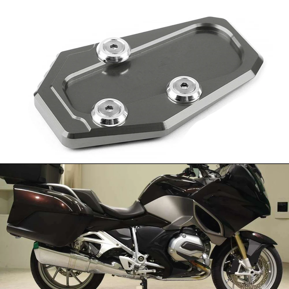 

1x Side Stand Enhanced Durability Side Stand Kickstand Support Plate Foot Pad for BMW R1200RT 2014 2015 Grey Color