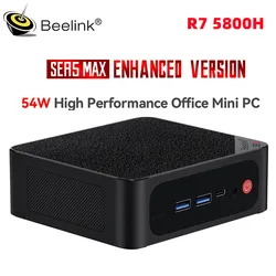 Beelink SER5 MAX  Mini PC Win11 Pro AMD Ryzen 7 5800H DDR4 32GB 500GB SSD BT5.2 WIFI6 4K 60Hz 1000M Desktop Game Computer