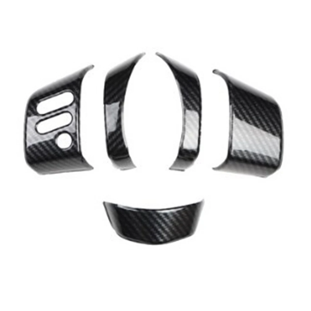 

Car Accessories Button Trim Frame Car Upgrade Carbon Fibre Easy Installation Seamless Integration Fading Resistance