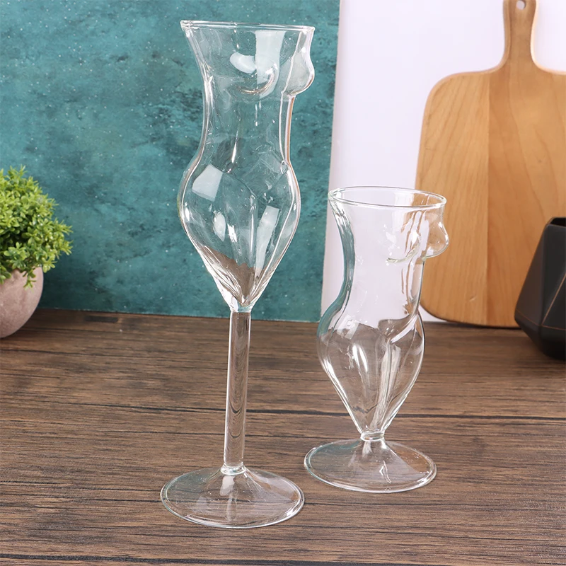 Creative Cocktail Glass Girl Body Shape Glass Cup Glass Wine Goblet Glass Champagne Borosilicate Beauty Goblet Cup