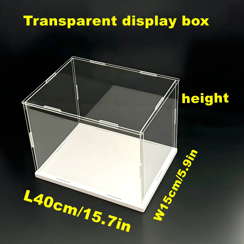 1 Stück Transparente Selbstmontierbare Acryl-Vitrine Staubdichte Aufbewahrungsvitrine, Geeignet für Automodelle/Spielzeug/Sammlerstücke