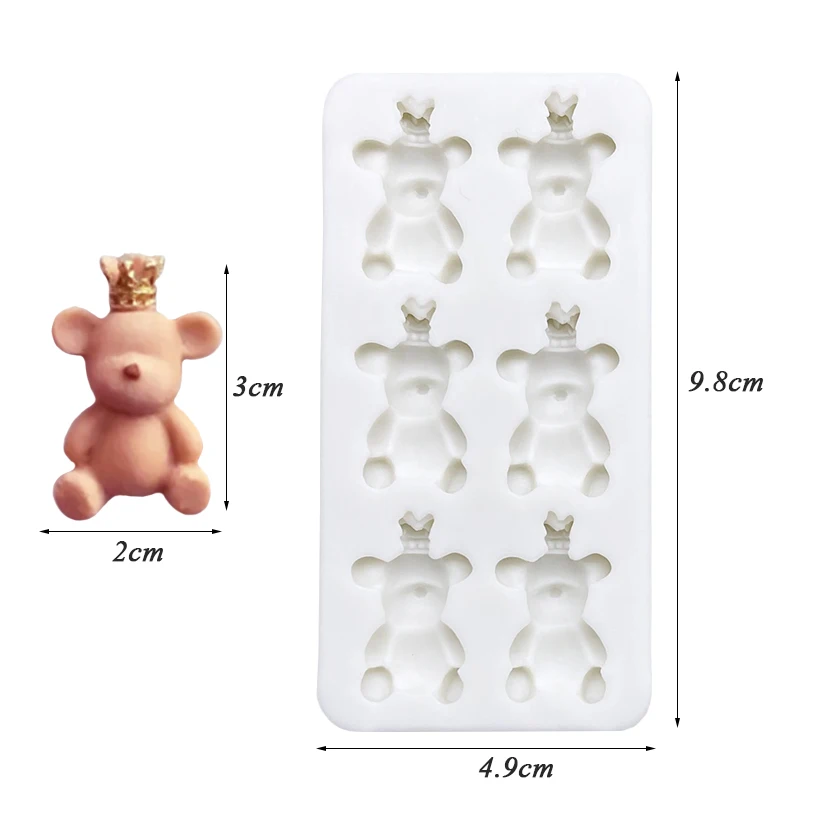 Bear Silicone Cake Baking Mold Sugarcraft Chocolate Cupcake Resin Tools Fondant Decorating Tools