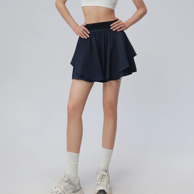 Yoga Short Skirt Anti-exposure High Waist Slimming Skirt for Women in Summer Wear Two-piece Outdoor Running Sports Skirt image 2