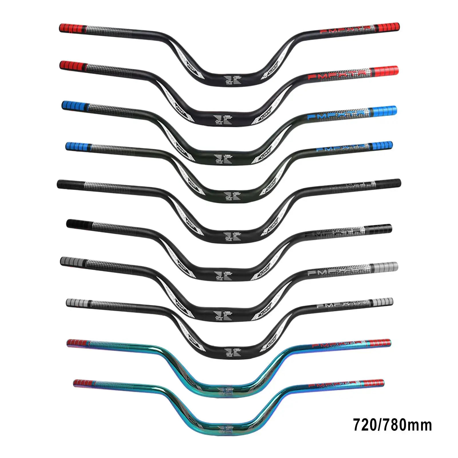 

31.8 mm MTB Handlebar Riser,720mm 780mm Aluminium Alloy Mountain Road DH Bike Handlebar Bicycle Riser Bars Hi-Rise Handle Bar