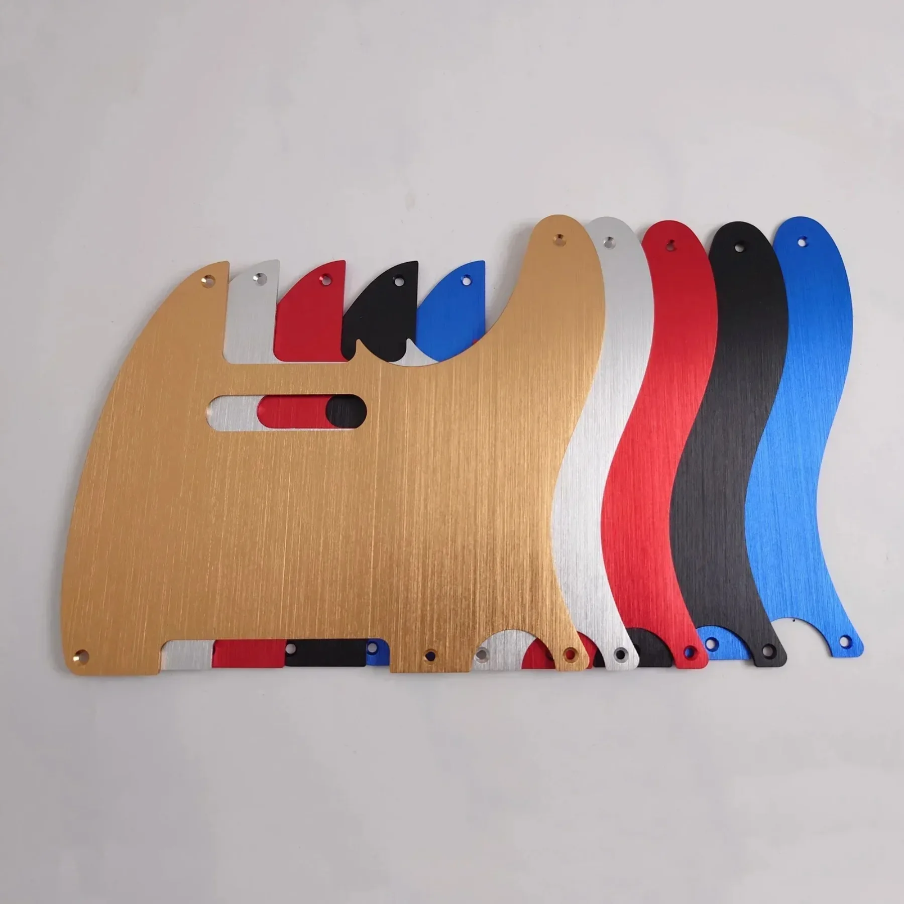

5-Hole Aluminum Anodized Guitar Pickguard for USA/Mexican Standard Tele - Modern Style TL Scratch Plate