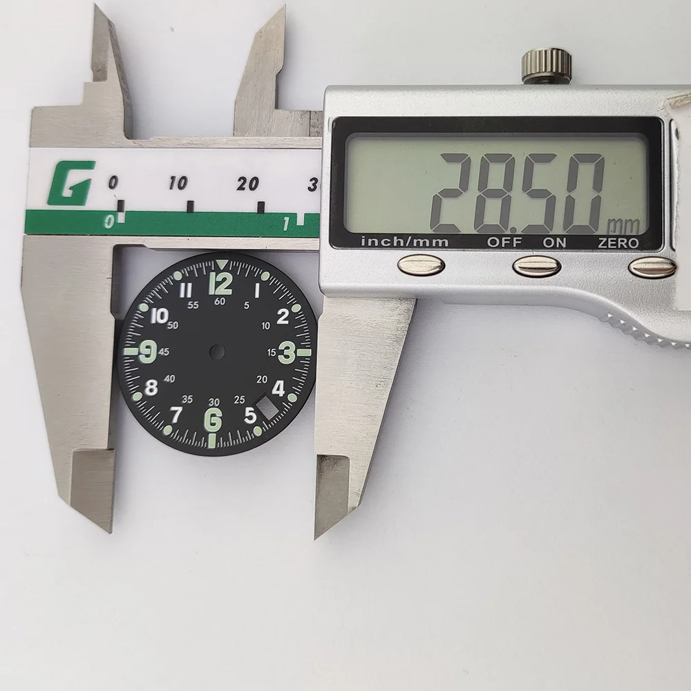 Циферблат NH35, 28,5 мм, новый циферблат часов C3, светящийся в ночное время, высококачественные детали для сборки часов, могут DIY для 3-го часов/положения заводной головки 4,2