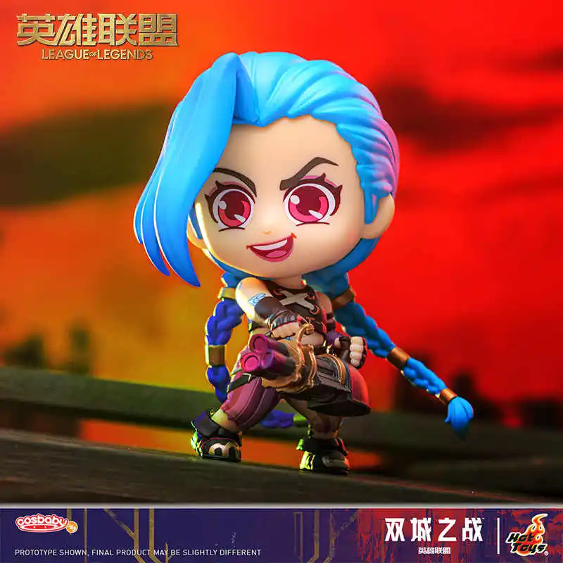 In Stock Hot Toys League Of Legends Battle Of Two Cities 2 Jinx Wei Cosbaby 10cm Mini Collection Doll Model Toy Christmas Gift