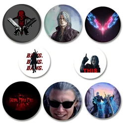 Anime Devil May Cry Pins, Cute Cartoon Badge, Handmade Tinplate Brooches, Breastpin for Backpack Clothes Accessory Gifts