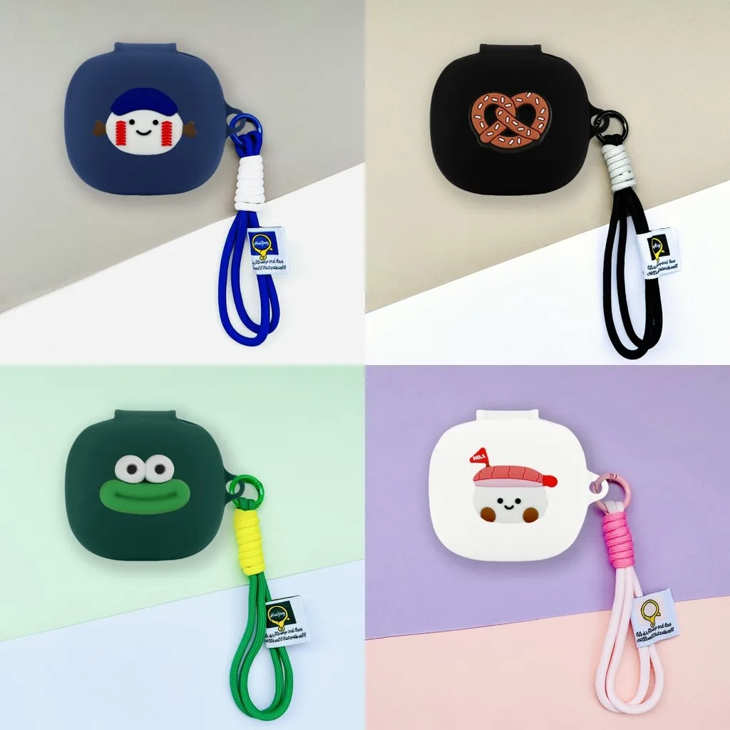 For EarFun Air Pro4 Case Cute Lanyard Pendant Silicone Soft Case EarFun Air Pro4 Shockproof Shell Protective Sleeve Cartoon Frog