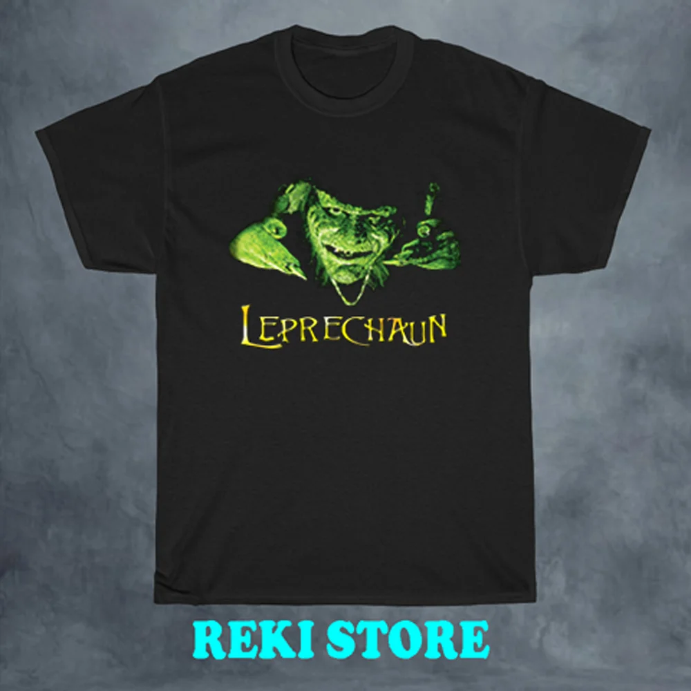 Leprechaun American Horror Movie Men's Black T-shirt Size S-5XL