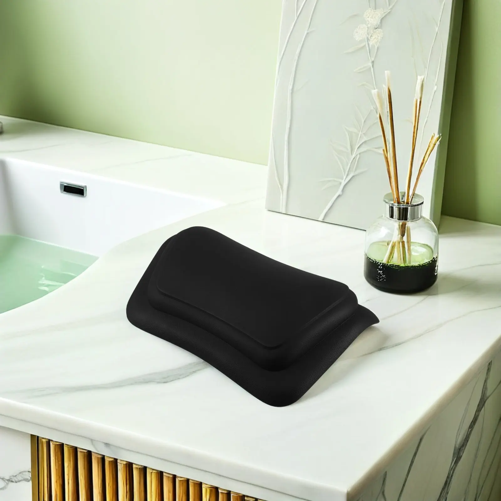 bath-pillow-pu-bathtub-neck-back-support-black-spa-cushion-non-slip-suction-cups-hot-tub-soaking-accessory-beauty-spa-pillow