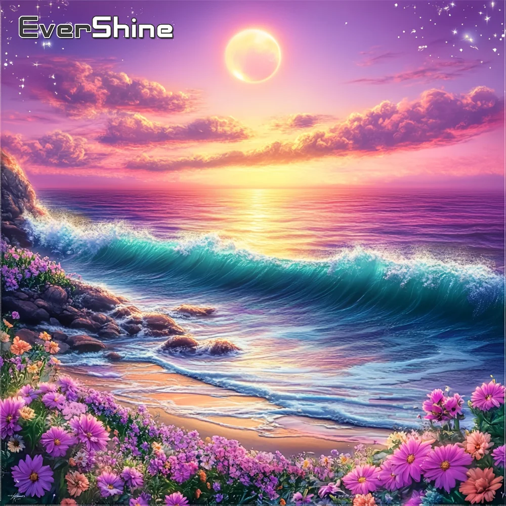 Evershine 5D DIY Diamant Mosaik Meer Landschaft Kreuzstich Kits Diamant Malerei Suanset Acryl Handwerk Liefert Kind Geschenk