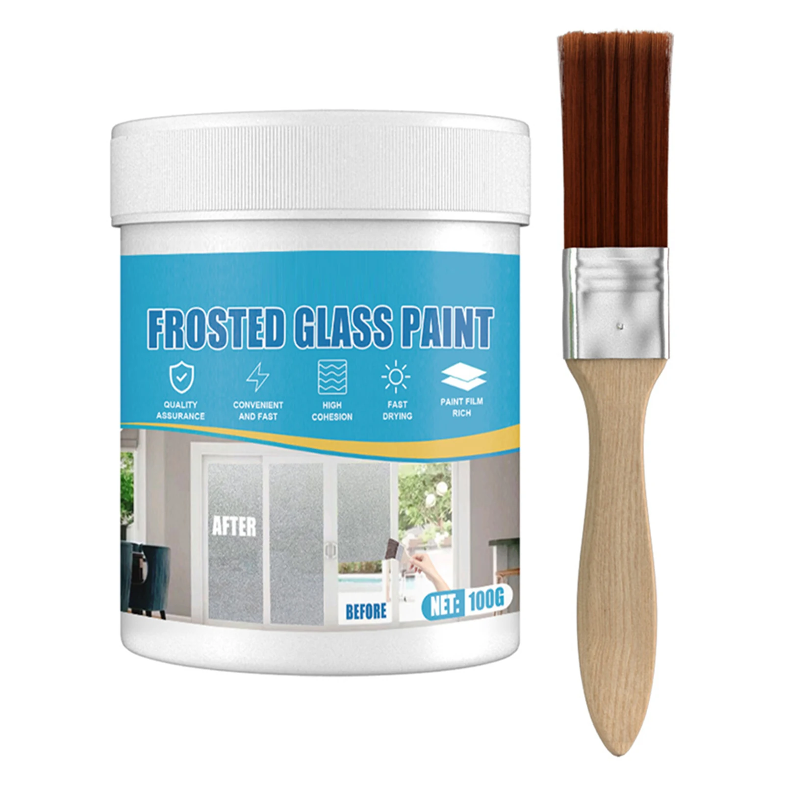 Non-Adhesive Glass Paint Water & Moisture Proof Paint for Office Residential House