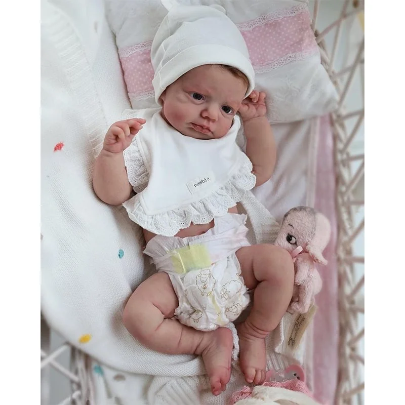 20 Inch Full Body Soft Silicone Vinyl Reborn Girls Handmade Lifelike Newborn Baby Loulou With Open Eyes