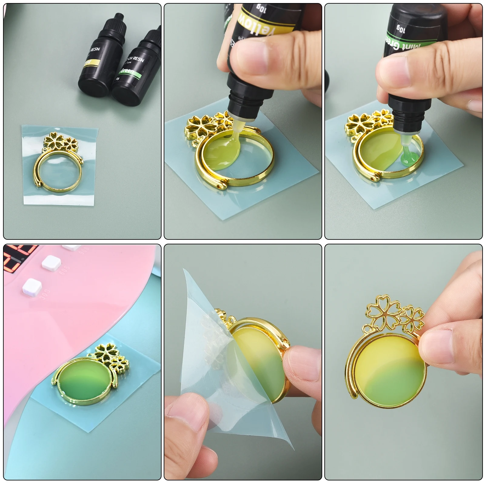 17 Colors UV Resin Glue 10ml Epoxy Glue Hard Ultraviolet Curing DIY UV Glue Color Resin Jewelry Making Quick Drying Glue Clear view 2