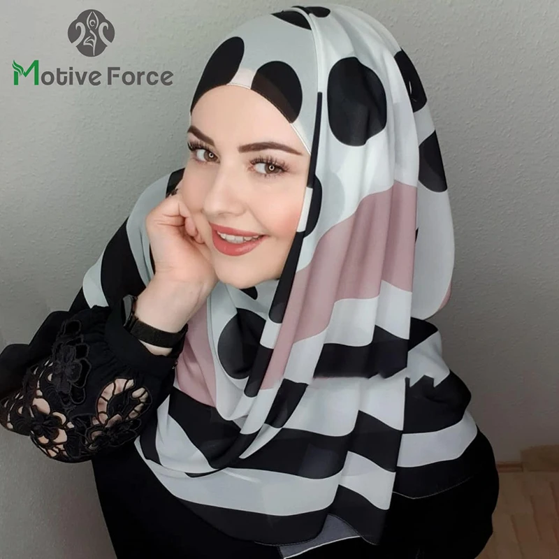 Islamic Fashion Chiffon Hijab Abaya Hijabs For Woman Abayas Jersey Head Wrap Scarf Muslim Dress Women Turbans Instant Turban