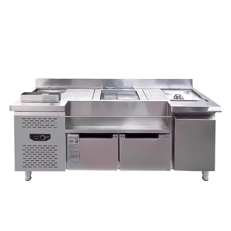 The Most Popular bar Store Equipment Refrigerator Bartender Station Stainless Steel Cocktail Station